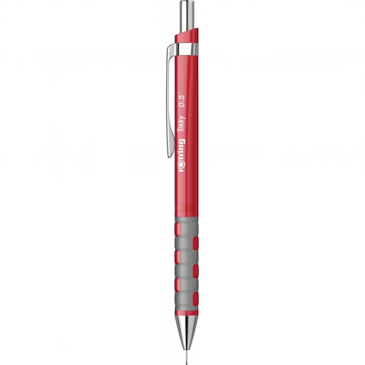 Creion mecanic Rotring Tikky 0.5 roșu, portmină profesional cu design ergonomic și culoare intensă. Ideal pentru desen tehnic, schițe, notițe și scris zilnic. Creionul Rotring oferă grip cauciucat antiderapant, mecanism de precizie și confort maxim, perfect pentru arhitecți, studenți și birou.