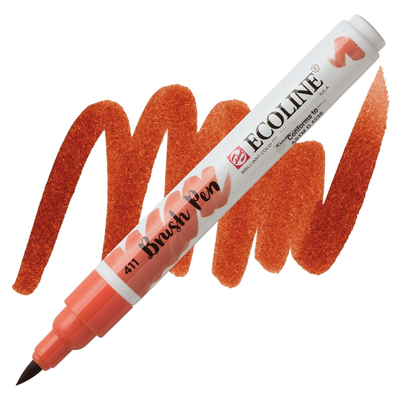 Carioci Ecoline Brush Pen - Deep ochre - din categoria , recomandat pentru desen si activitati creative, calitate premium pentru rezultate excelente