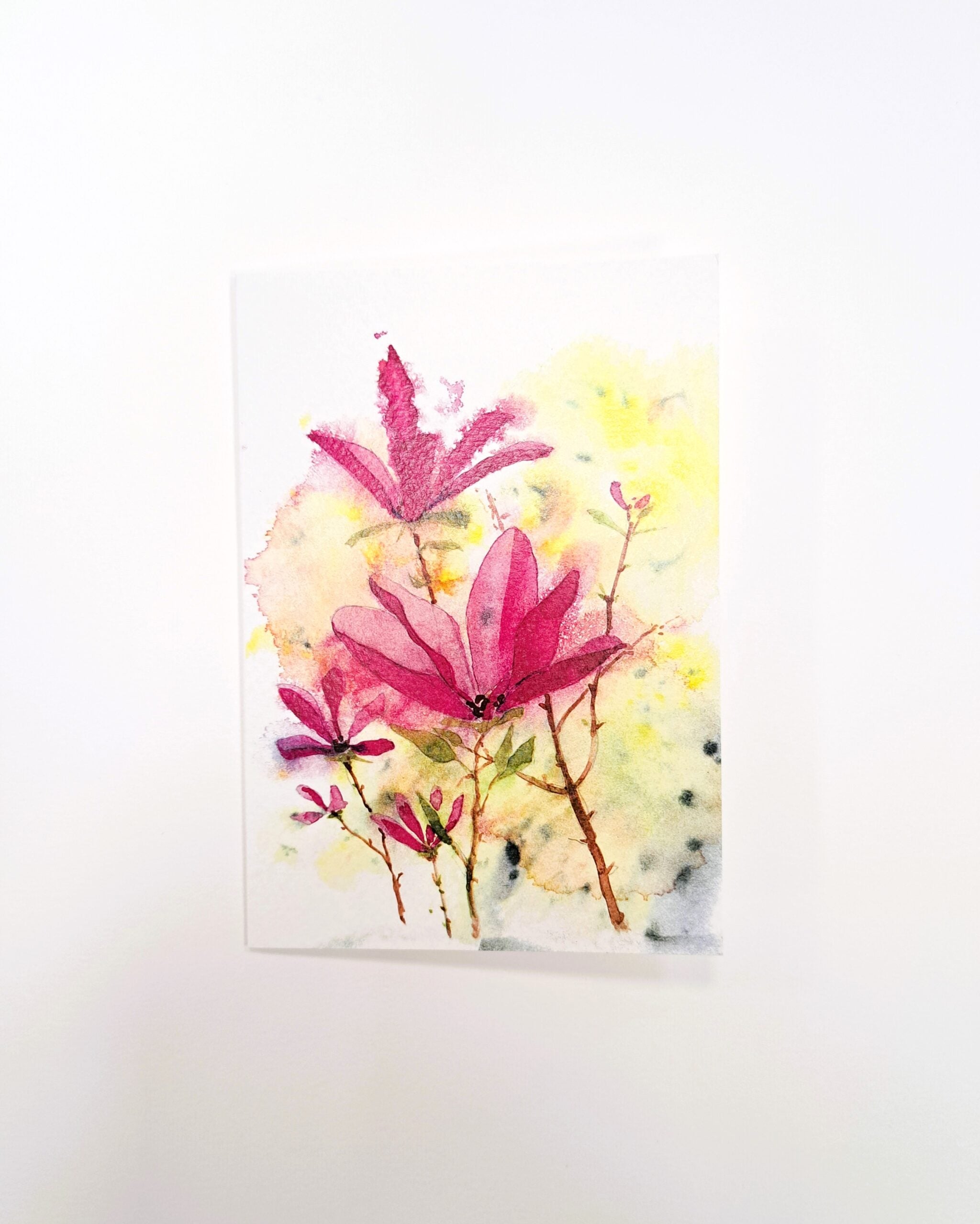 Acuarella - culori acrilice, accesorii papetarie, pensule, carioci si markere etc - Felicitare Magnolie din categoria Arts & Entertainment > Party & Celebration > Gift Giving > Greeting & Note Cards > Greeting Cards, util pentru elevi, studenti si profesori, disponibil online cu livrare rapida