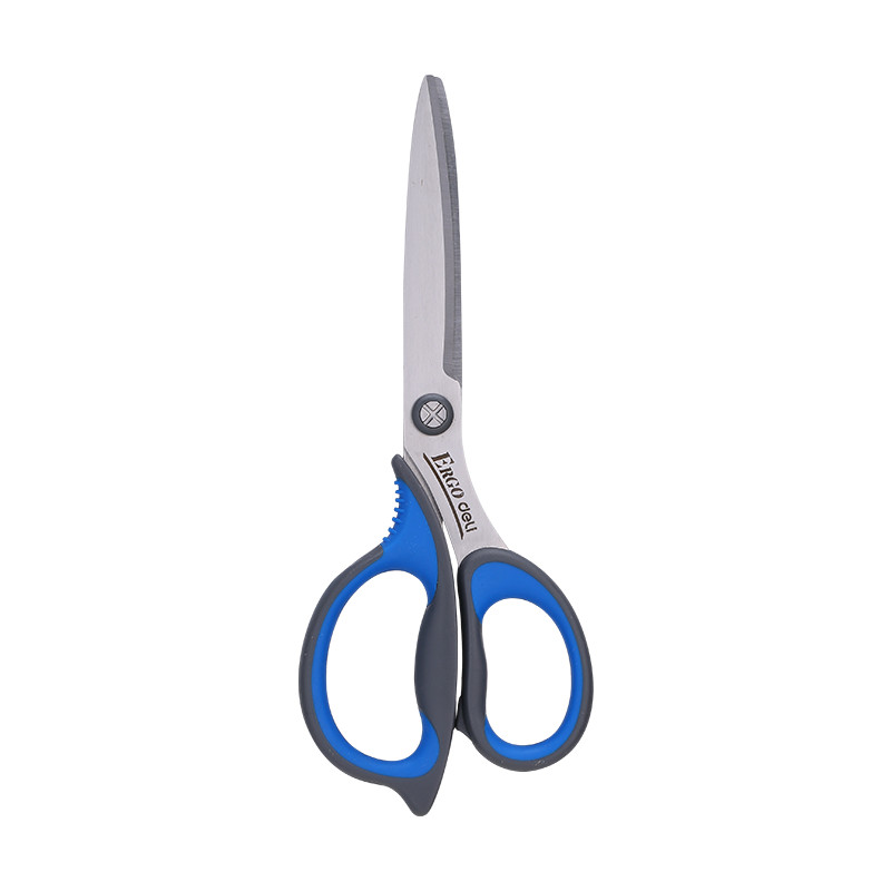 Acuarella - culori acrilice, accesorii papetarie, pensule, carioci si markere etc - Foarfeca de birou Deli 17 cm din otel inoxidabil cu invelis protector și grip ergonomic din categoria Uncategorized, potrivit pentru uz profesional si hobby, calitate premium pentru rezultate excelente