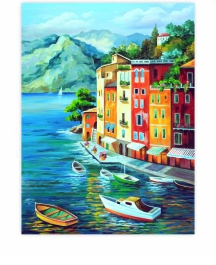 Acuarella - culori acrilice, accesorii papetarie, pensule, carioci si markere etc - Carton panzat predesenat Rosa Gallery Peisaj din categoria Arts & Entertainment > Hobbies & Creative Arts > Arts & Crafts > Art & Craft Kits > Drawing & Painting Kits, potrivit pentru uz profesional si hobby, disponibil online cu livrare rapida