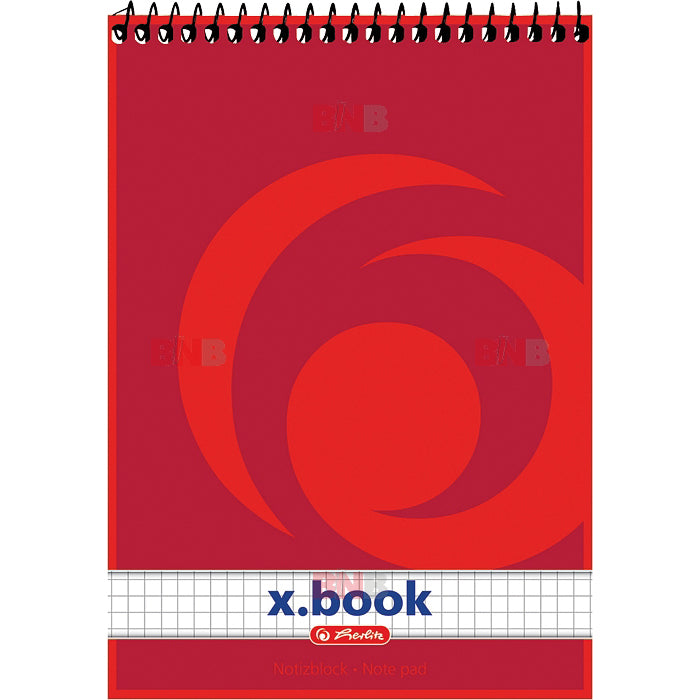 Bloc notes cu spira A7, 50 file, matematica, x.book Herlitz