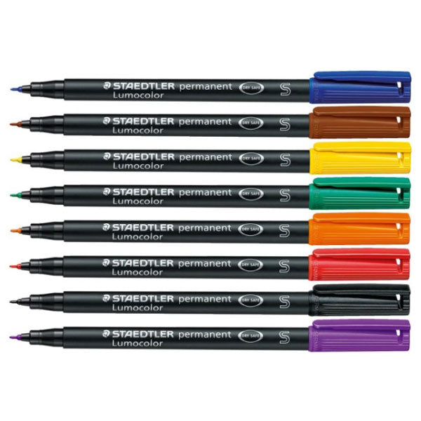 Marker permanent Lumocolor 313 de la Staedtler, cu vârf fin și cerneală rezistentă la apă, ștergere și decolorare. Ideal pentru scris precis, desen tehnic și etichetare profesională.