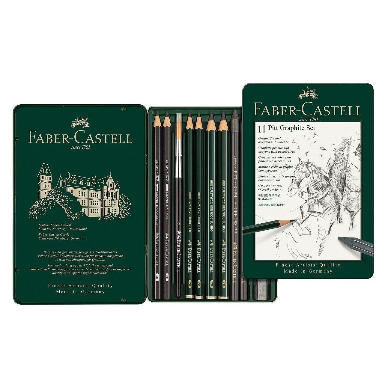 Acuarella - culori acrilice, accesorii papetarie, pensule, carioci si markere etc - Set Faber Castell Pitt Monochrome Graphite 11 buc din categoria , recomandat pentru desen si activitati creative, pret avantajos in magazin online