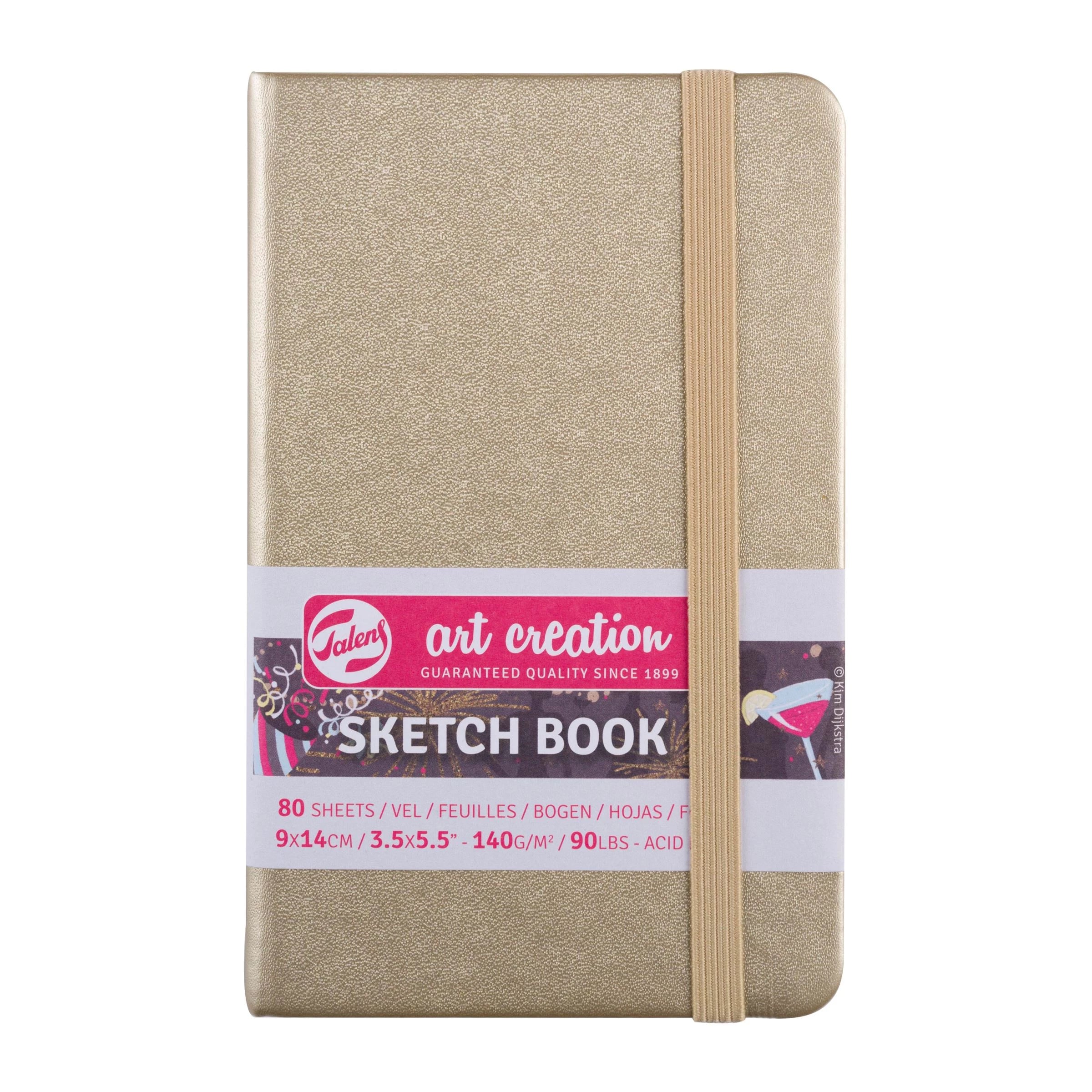 Acuarella - culori acrilice, accesorii papetarie, pensule, carioci si markere etc Sketchbook Talens Art Creation Gold - 9x14 cm - Sketchbook Art Creation Gold din categoria Arts & Entertainment > Hobbies & Creative Arts > Arts & Crafts > Art & Crafting Materials > Art & Craft Paper > Drawing & Painting Paper, util pentru elevi, studenti si profesori, alegere inspirata pentru papetarie moderna