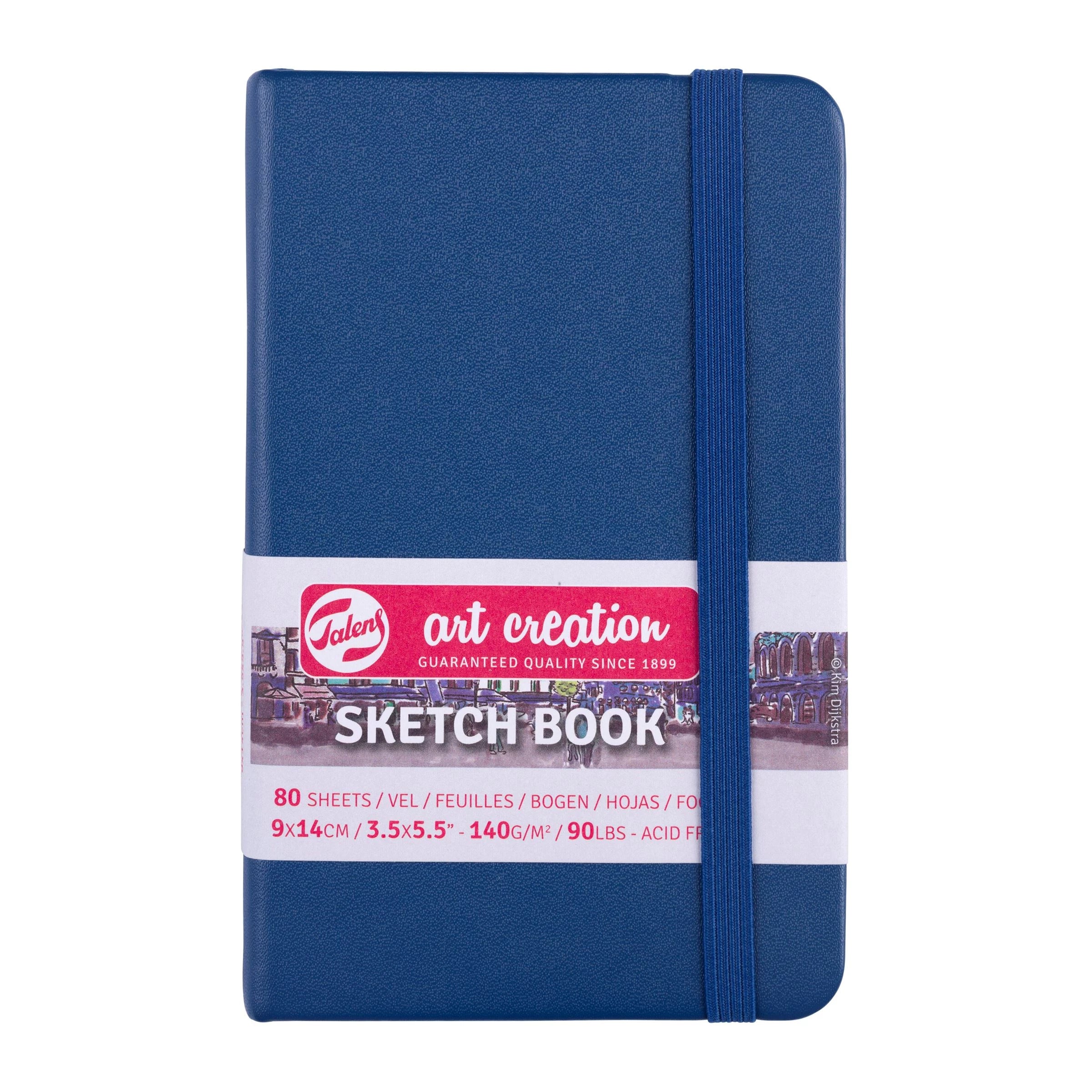 Acuarella - culori acrilice, accesorii papetarie, pensule, carioci si markere etc Sketchbook Talens Art Creation Navy Blue - 9x14 cm - Sketchbook Art Creation Navy Blue din categoria Arts & Entertainment > Hobbies & Creative Arts > Arts & Crafts > Art & Crafting Materials > Art & Craft Paper > Drawing & Painting Paper, potrivit pentru uz profesional si hobby, calitate premium pentru rezultate excelente