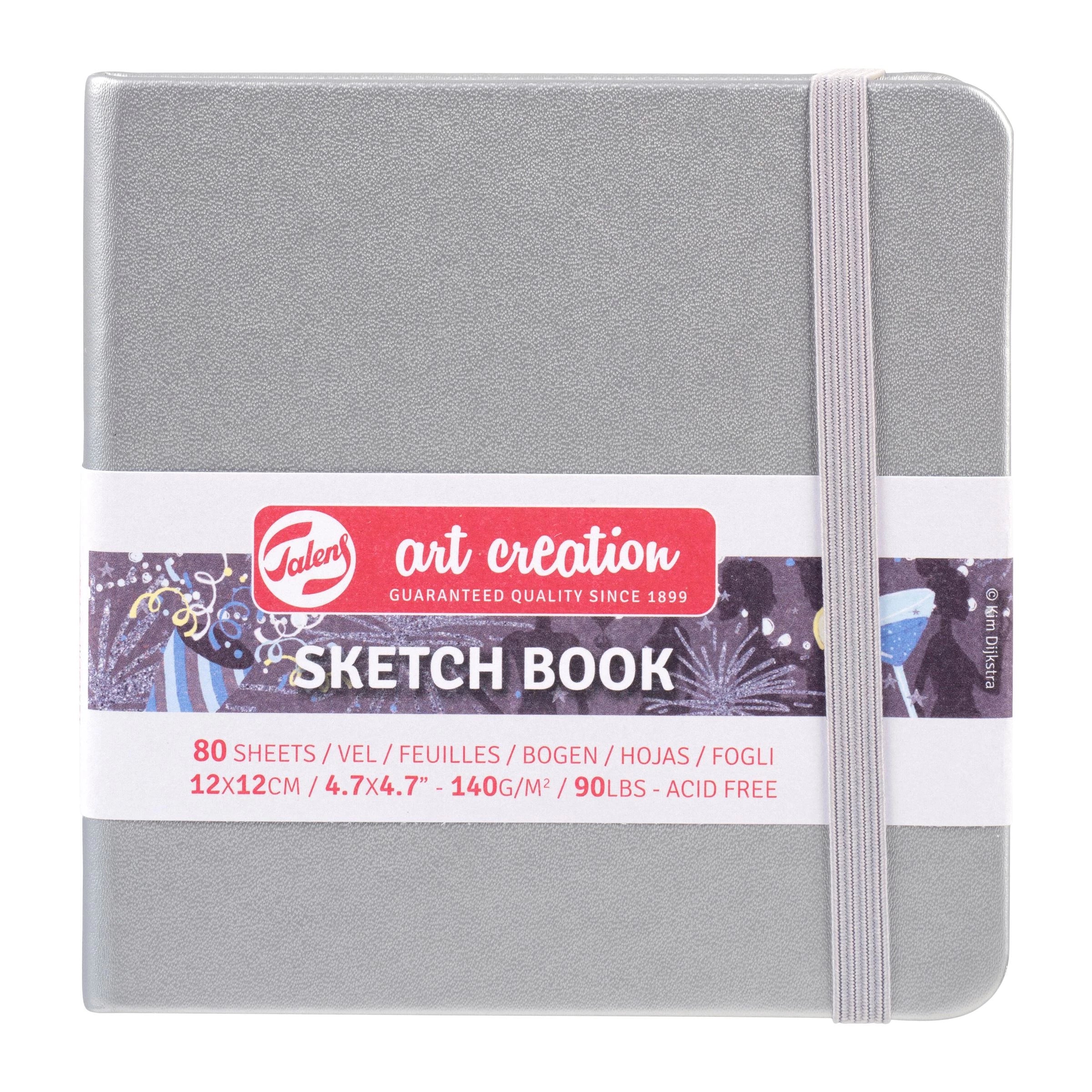 Acuarella - culori acrilice, accesorii papetarie, pensule, carioci si markere etc Sketchbook Talens Art Creation Silver - 9x14 cm - Sketchbook Art Creation Silver din categoria Arts & Entertainment > Hobbies & Creative Arts > Arts & Crafts > Art & Crafting Materials > Art & Craft Paper > Drawing & Painting Paper, excelent pentru proiecte artistice si craft, pret avantajos in magazin online