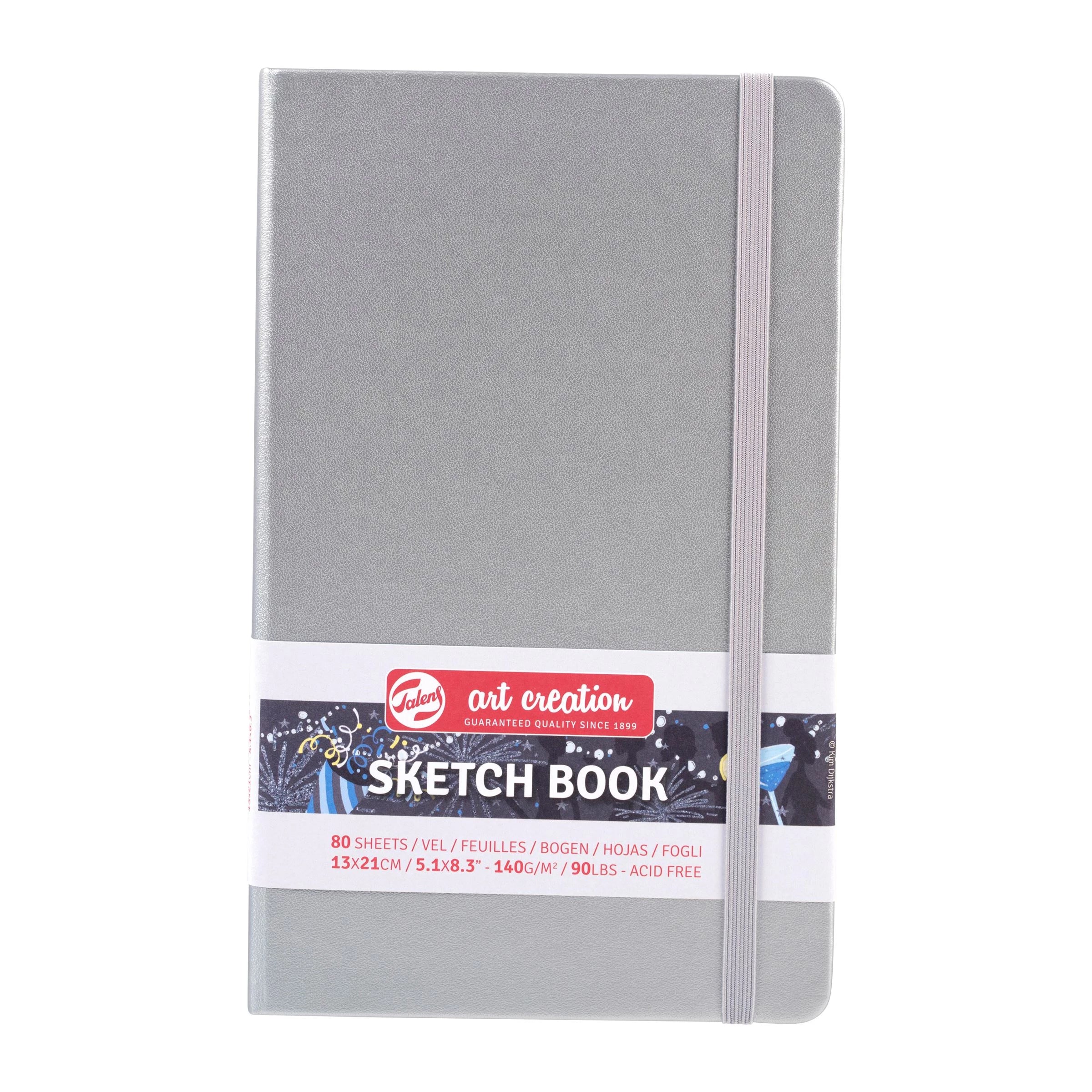 Sketchbook Talens Art Creation Silver - 13x21 cm - din categoria , ideal pentru scoala si teme zilnice, alegere inspirata pentru papetarie moderna