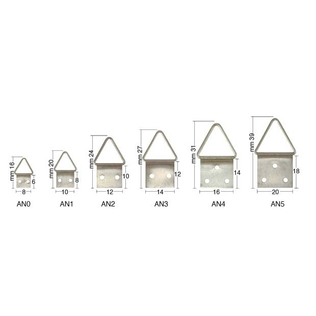Acuarella - culori acrilice, accesorii papetarie, pensule, carioci si markere etc Agatatori triunghi nichelate N.2 12mm - Agatatori triunghi nichelate din categoria Home & Garden > Household Supplies > Storage & Organization > Storage Hooks & Racks > Utility Hooks, excelent pentru proiecte artistice si craft, disponibil online cu livrare rapida