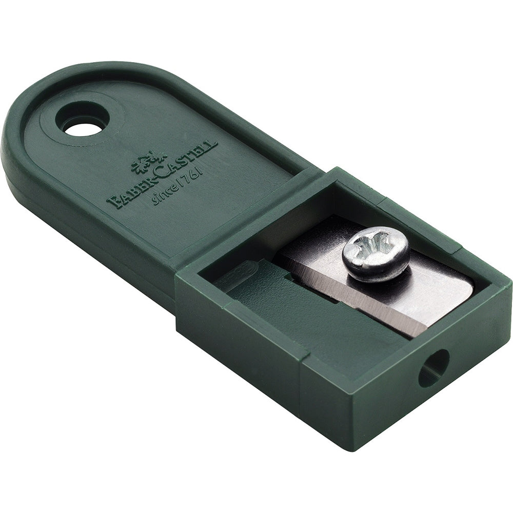 Acuarella - culori acrilice, accesorii papetarie, pensule, carioci si markere etc - Ascutitoare din plastic pentru mina creion 2mm Faber-Castell din categoria Office Supplies > Office Instruments > Pencil Sharpeners > Standard Sharpeners, ideal pentru scoala si teme zilnice, produs original disponibil din stoc