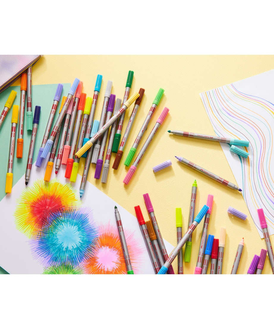 Carioci cu 2 capete 20 culori Faber-Castell