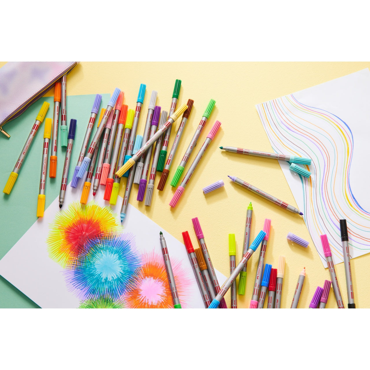 Carioci cu 2 capete 20 culori Faber-Castell
