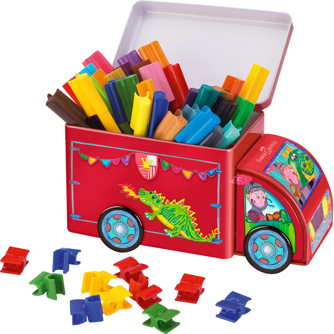 Carioci set 33 culori camion connector Faber-Castell
