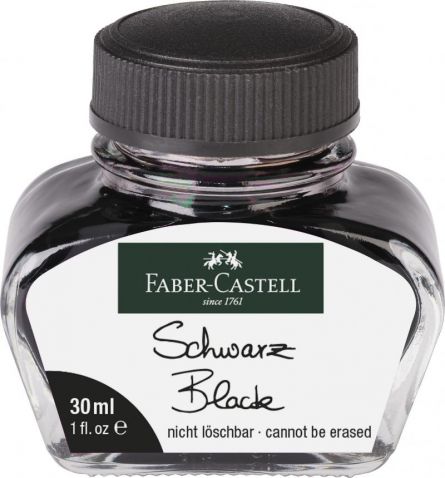 Cerneala pentru stilou Faber Castell 30ml - Negru - din categoria , potrivit pentru uz profesional si hobby, alegere inspirata pentru papetarie moderna