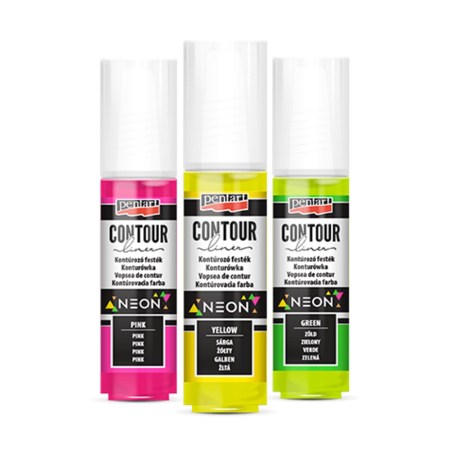 Acuarella - culori acrilice, accesorii papetarie, pensule, carioci si markere etc Liner contur Neon Pentart 20ml - Yellow - Liner contur Neon Pentart din categoria Arts & Entertainment > Hobbies & Creative Arts > Arts & Crafts > Art & Crafting Materials > Craft Paint, Ink & Glaze > Art & Craft Paint, util pentru elevi, studenti si profesori, disponibil online cu livrare rapida