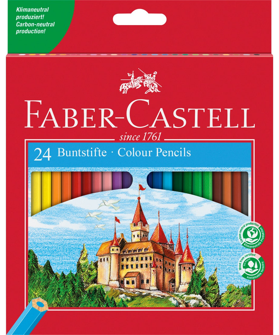 Creioane colorate set 24 culori Faber-Castell
