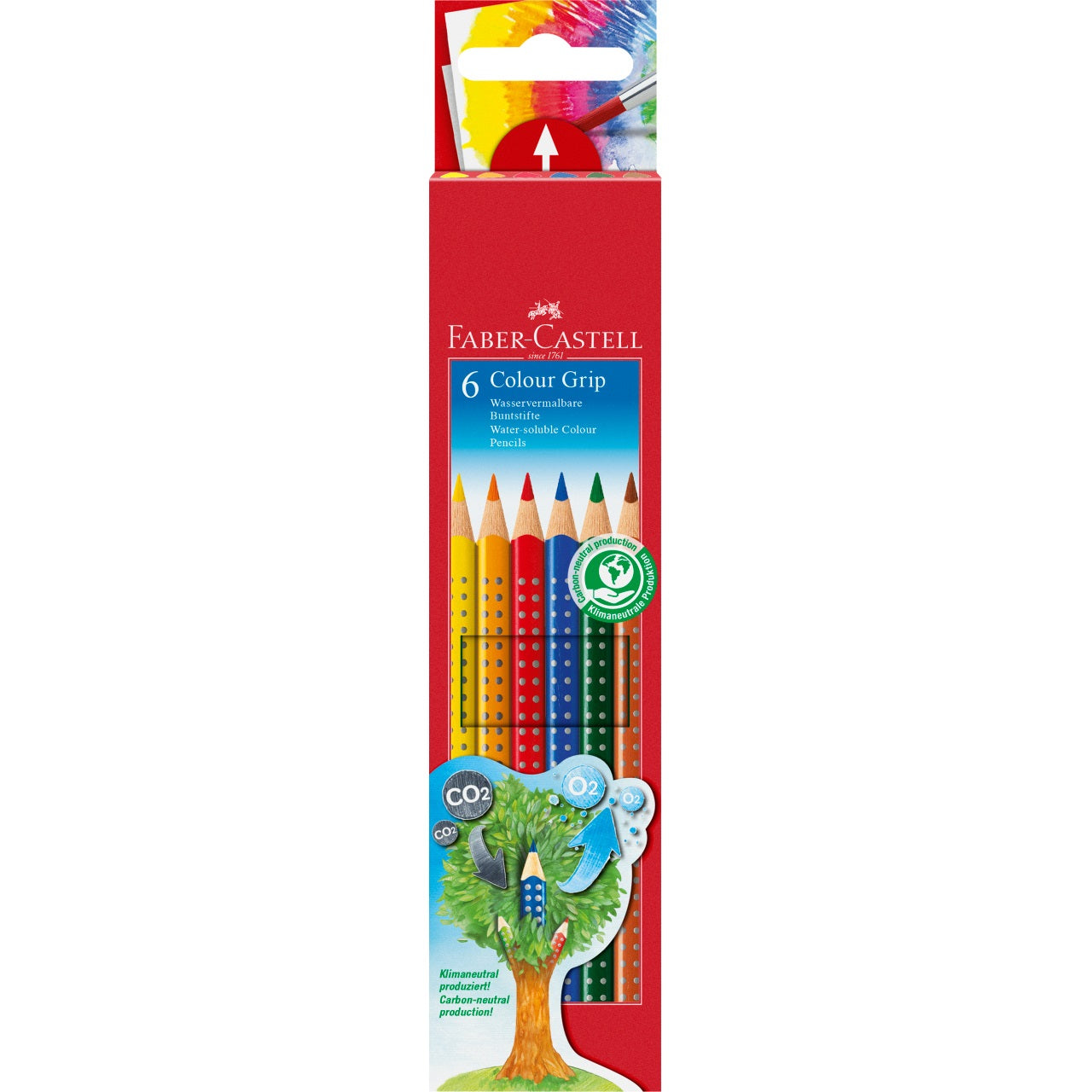 Creioane colorate set 6 culori grip 2001 Faber-Castell