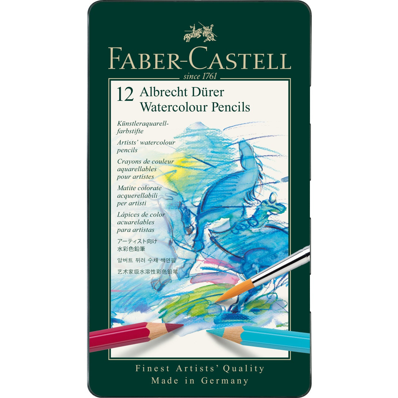 Creioane colorate acuarelabile set 12 culori A. Dürer Faber-Castell