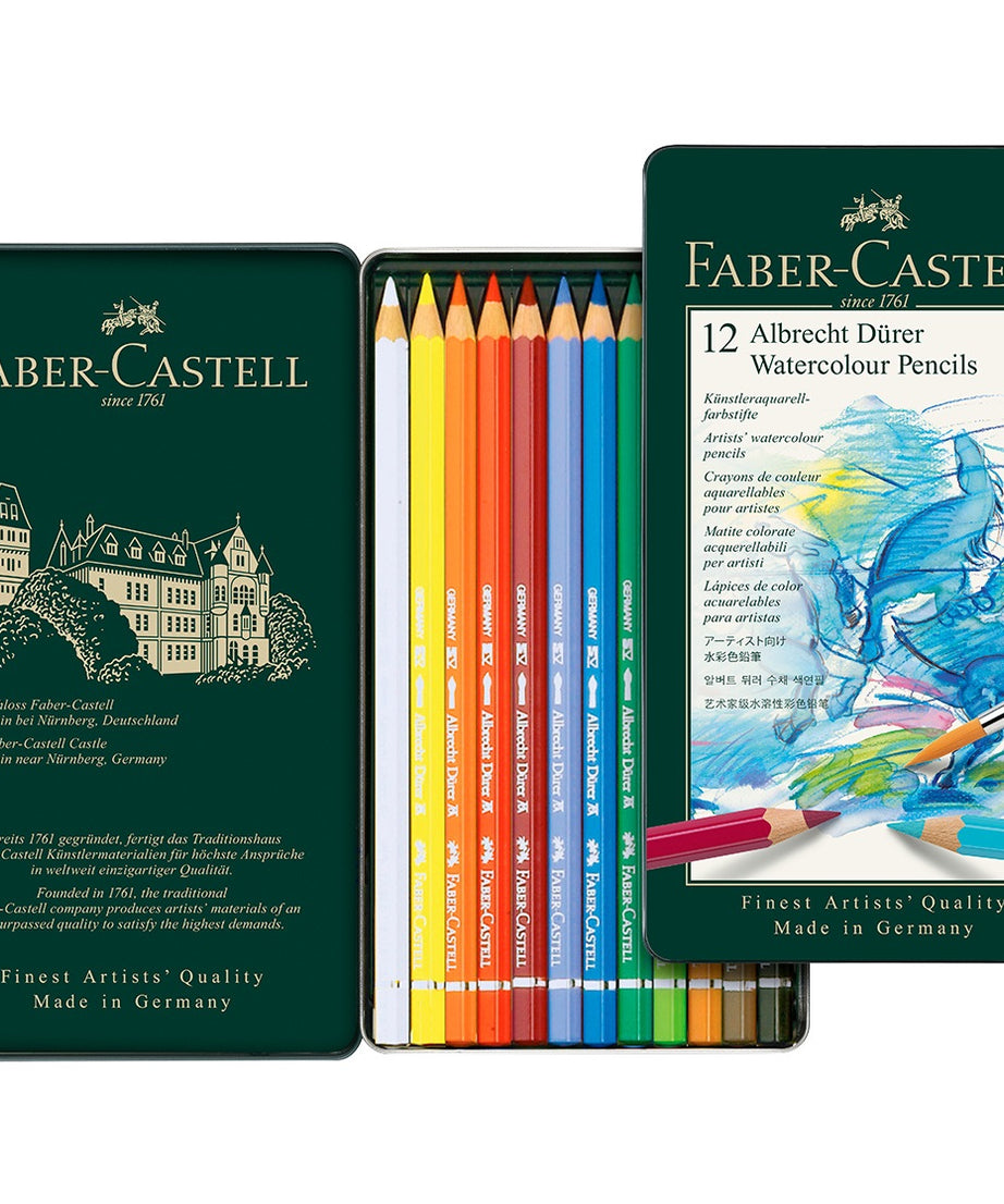Creioane colorate acuarelabile set 12 culori A. Dürer Faber-Castell