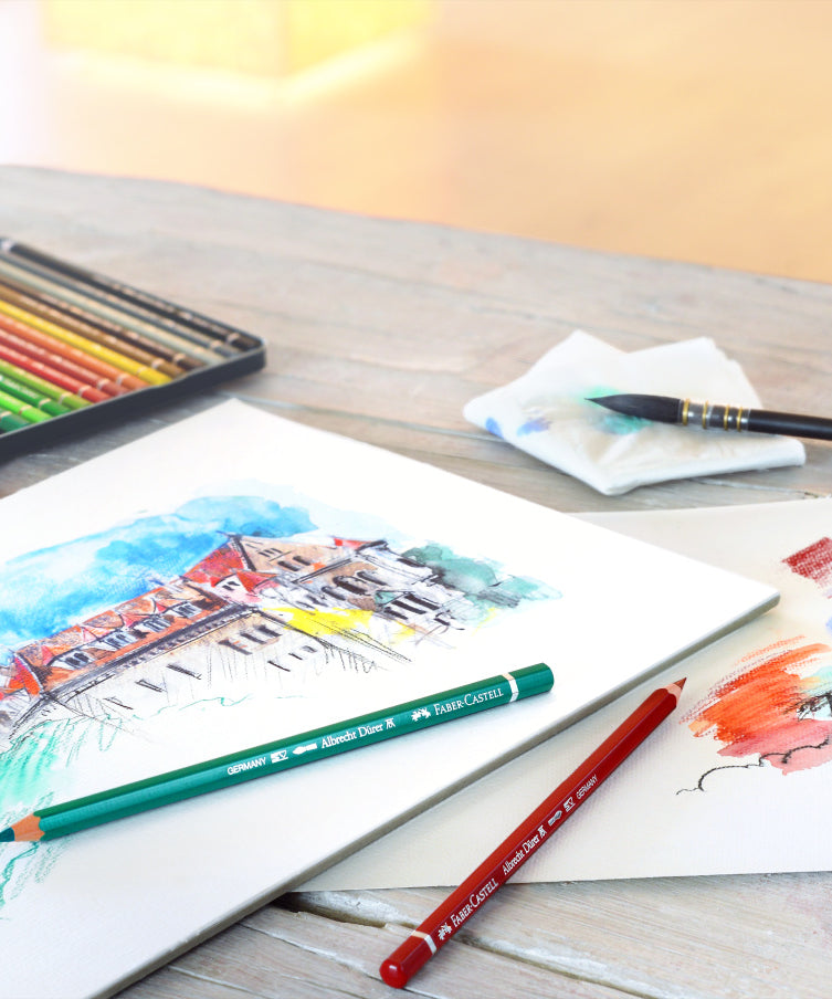 Creioane colorate acuarelabile set 12 culori A. Dürer Faber-Castell