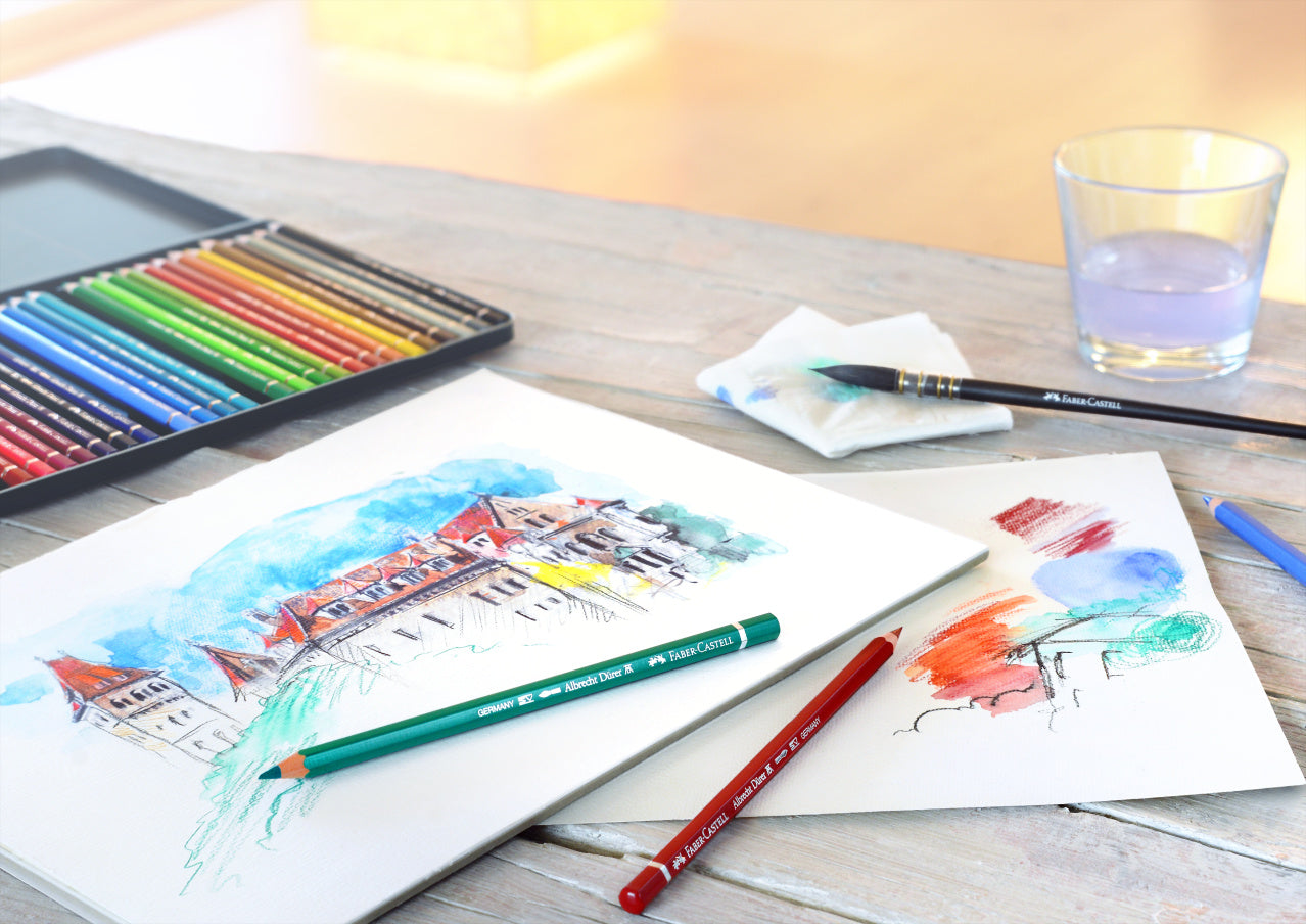 Creioane colorate acuarelabile set 12 culori A. Dürer Faber-Castell