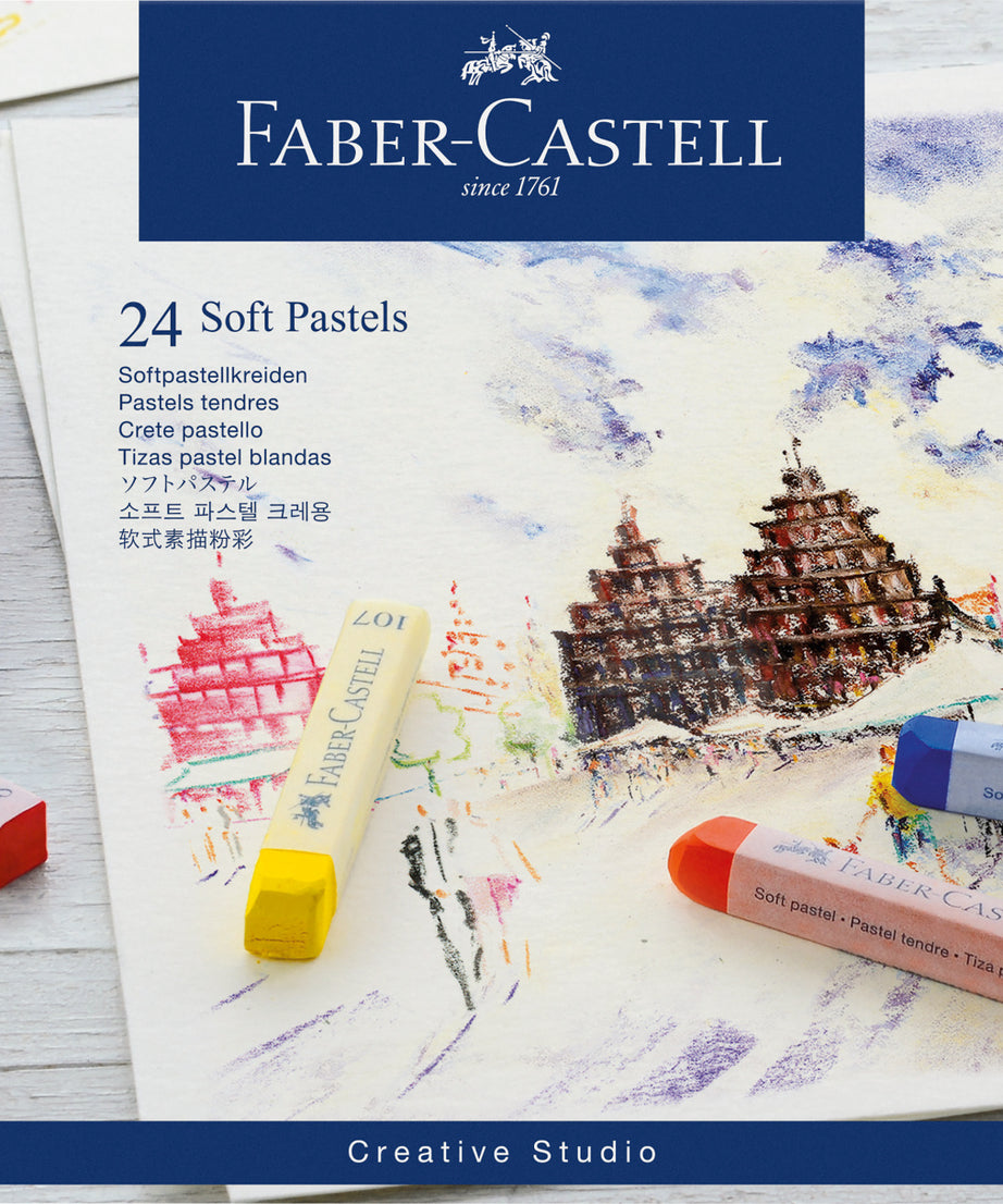 Set pastel uscat Faber-Castell 24