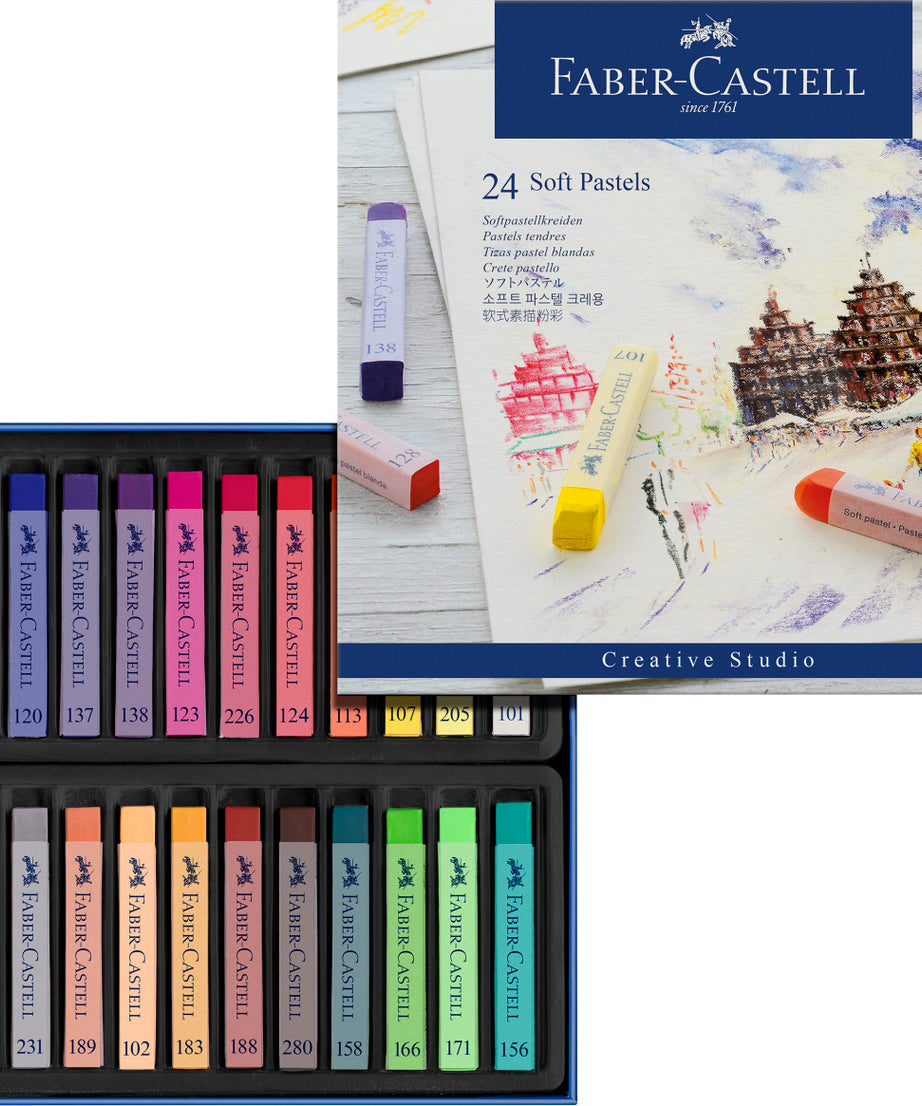 Set pastel uscat Faber-Castell 24