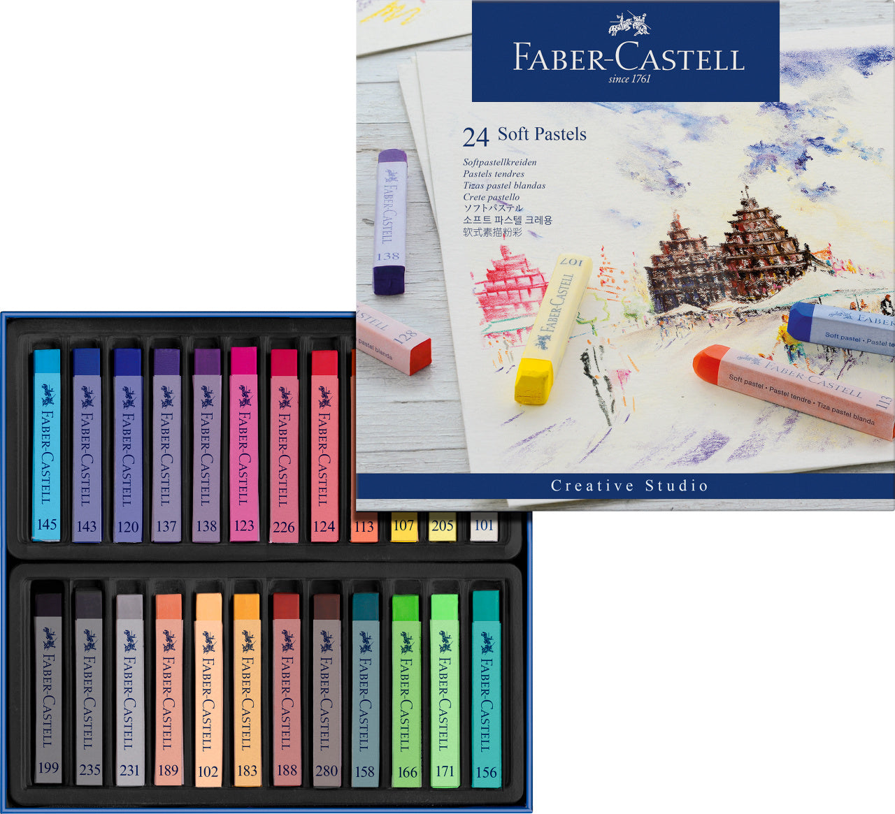 Set pastel uscat Faber-Castell 24