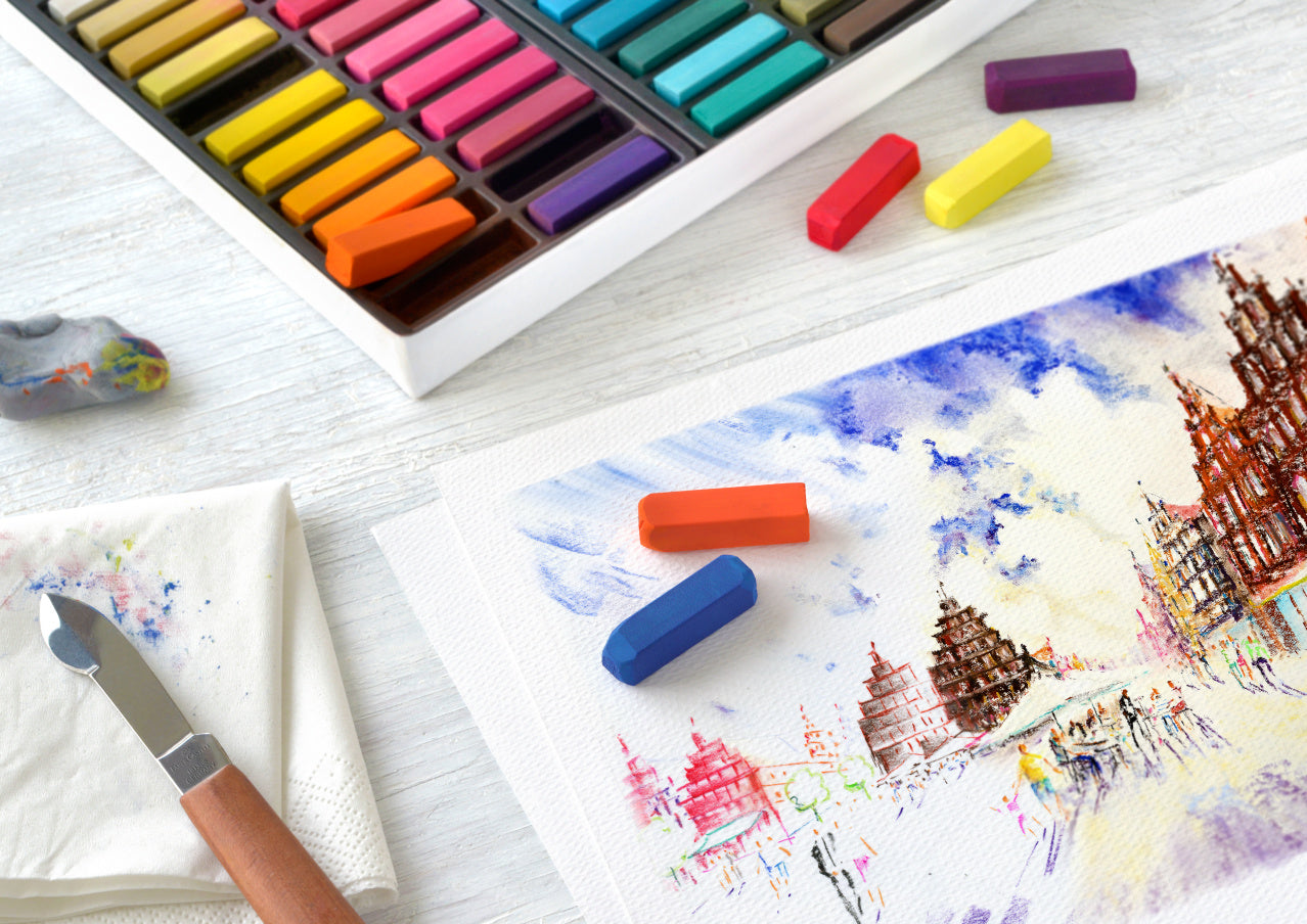 Pastel uscat mini set 24 culori Faber-Castell