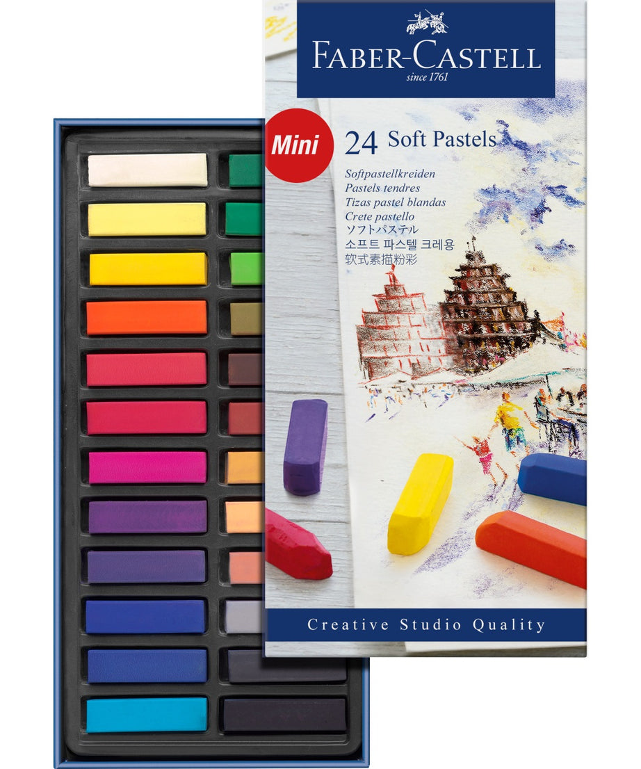 Pastel uscat mini set 24 culori Faber-Castell