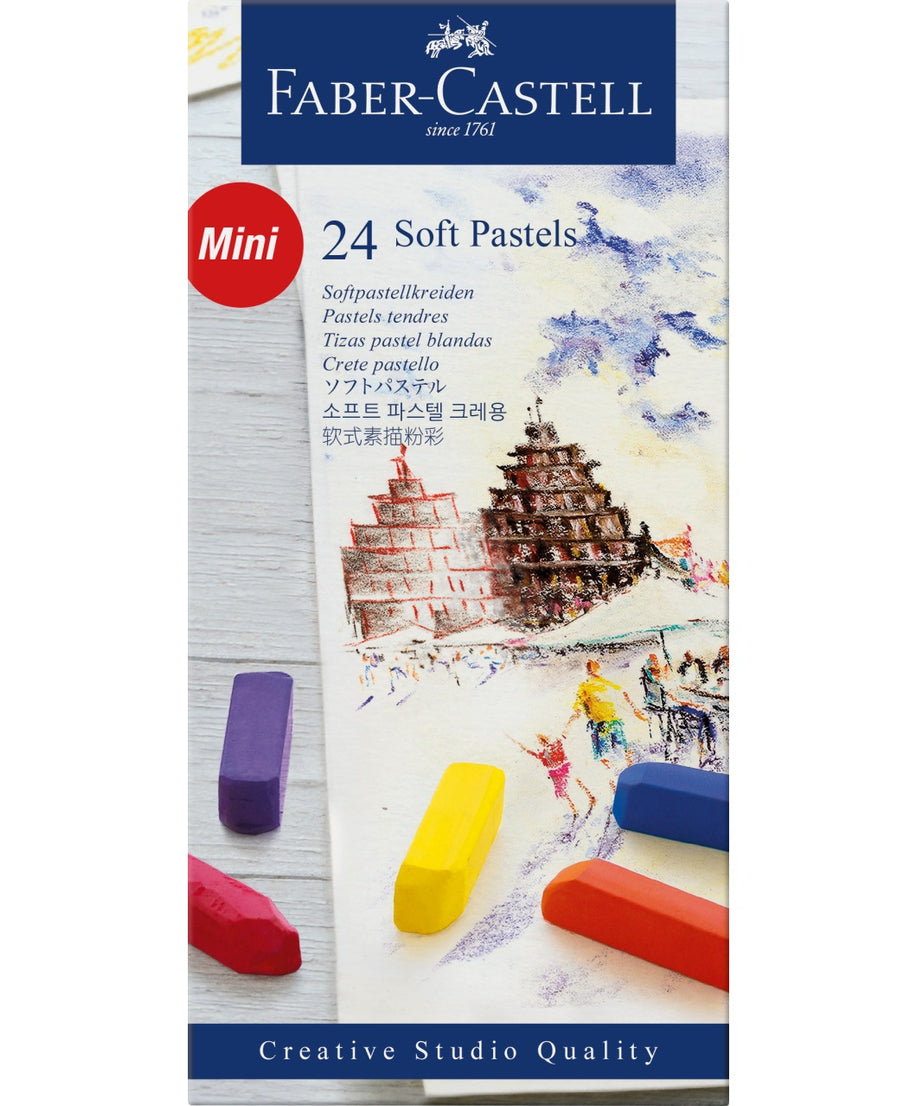 Pastel uscat mini set 24 culori Faber-Castell
