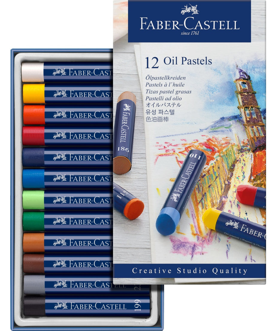 Pastel gras set 12 culori Faber-castell