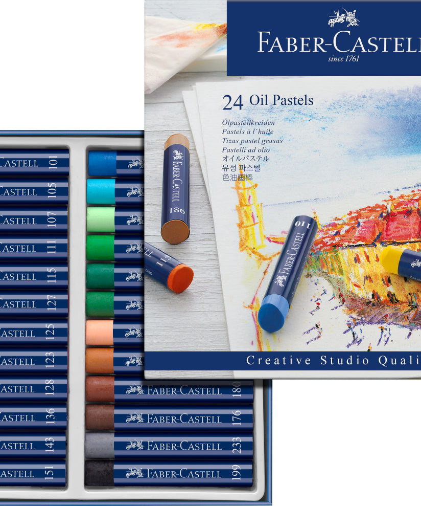 Pastel gras set 24 culori Faber-castell