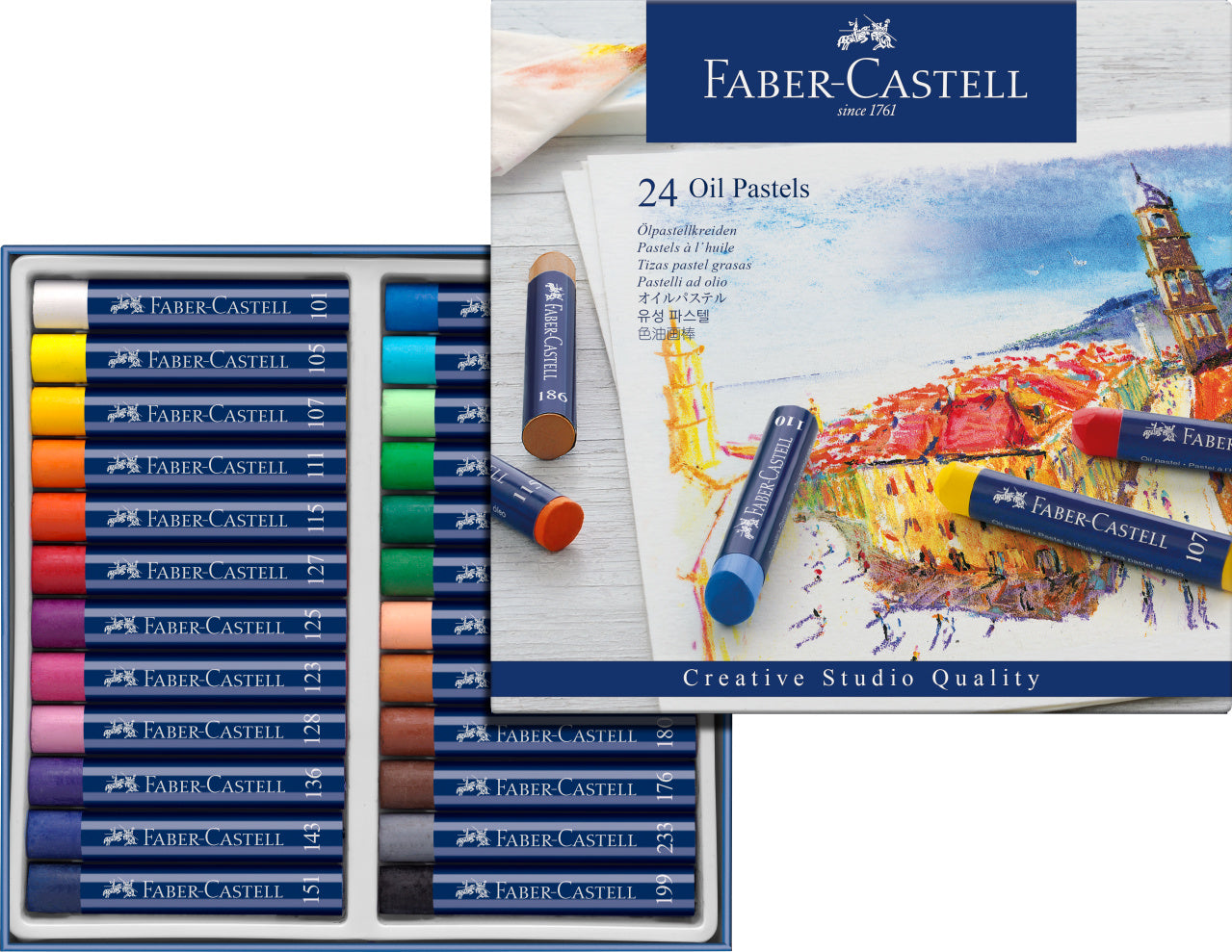 Pastel gras set 24 culori Faber-castell