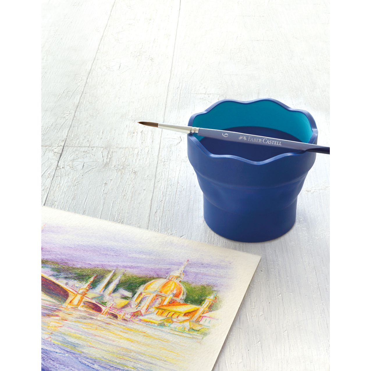 Cutie apa Click & Go Albastra Faber-Castell