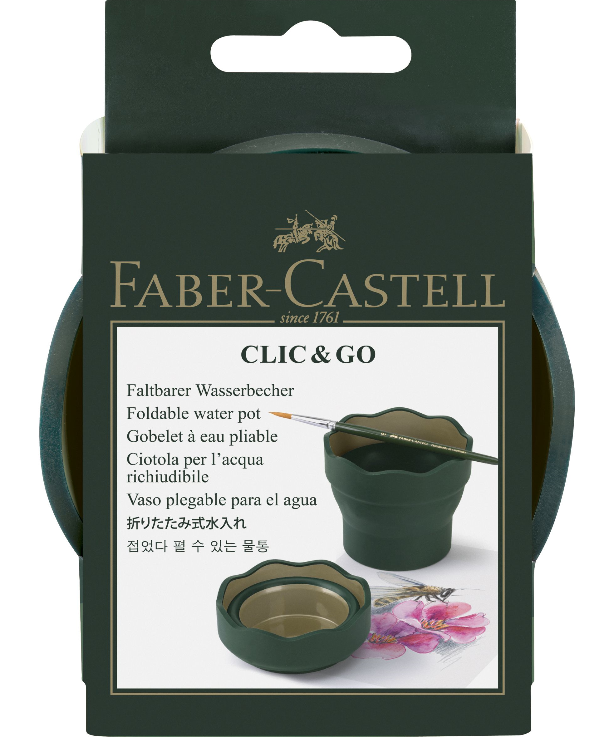 Cutie apa Click & Go Verde Faber-Castell