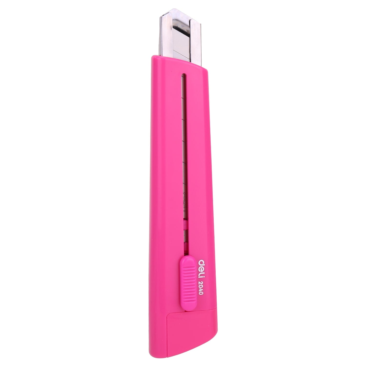 Acuarella - culori acrilice, accesorii papetarie, pensule, carioci si markere etc - Cutter mare Deli cu șină metalică și protecție lama, diverse culori din categoria Hardware > Tools > Cutters > Utility Knives > Retractable Blade Knives, ideal pentru scoala si teme zilnice, alegere inspirata pentru papetarie moderna