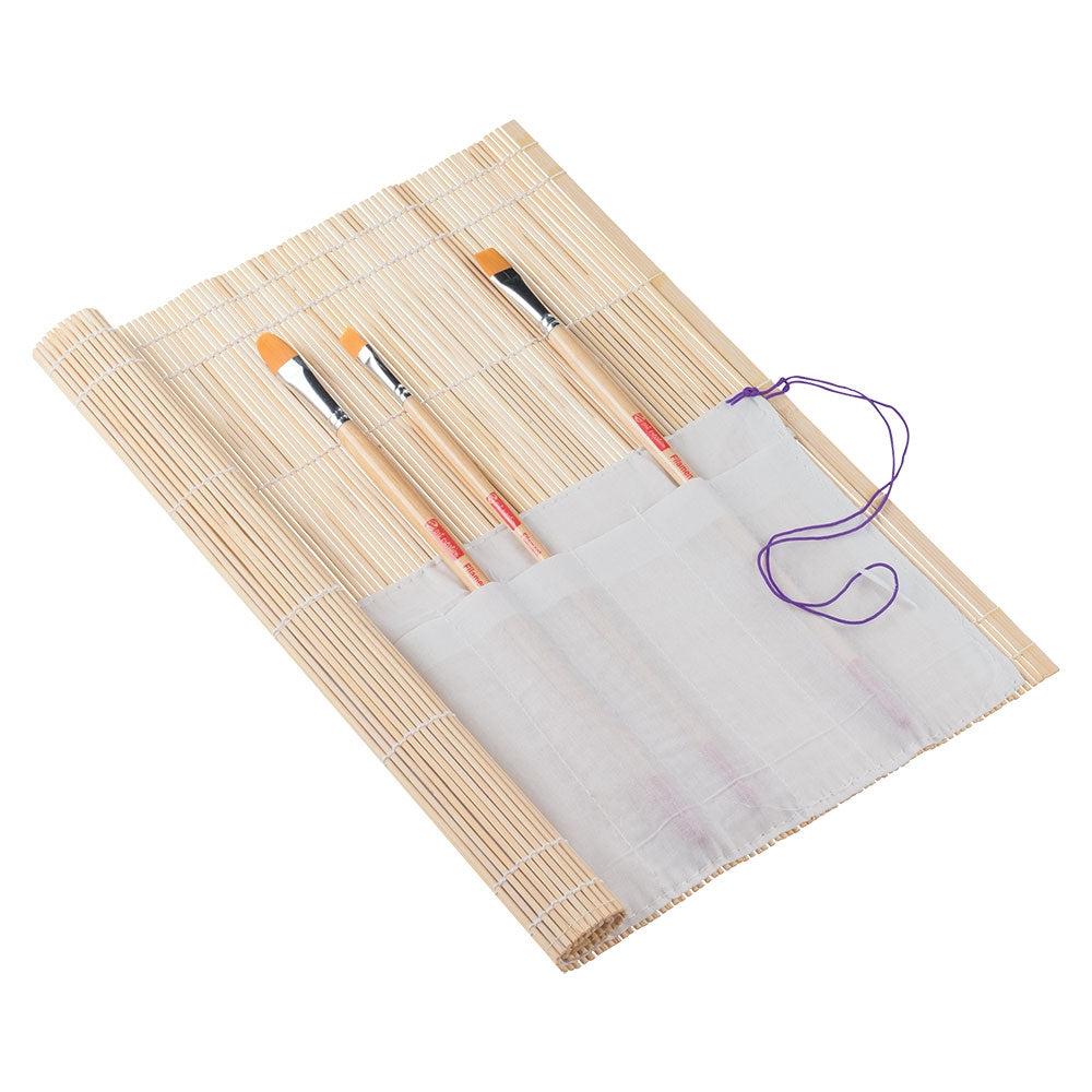 Acuarella - culori acrilice, accesorii papetarie, pensule, carioci si markere etc - Etui pensule din bambus Art Creation flexibil din categoria Arts & Entertainment > Hobbies & Creative Arts > Arts & Crafts > Craft Organization, potrivit pentru uz profesional si hobby, pret avantajos in magazin online