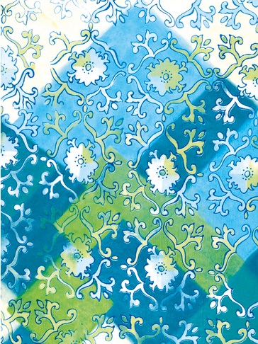 Acuarella - culori acrilice, accesorii papetarie, pensule, carioci si markere etc - Hartie decorativa Green blue arabesque Decopatch din categoria Arts & Entertainment > Hobbies & Creative Arts > Arts & Crafts > Art & Crafting Materials > Art & Craft Paper > Cardstock & Scrapbooking Paper > Scrapbooking Paper, excelent pentru proiecte artistice si craft, alegere inspirata pentru papetarie moderna