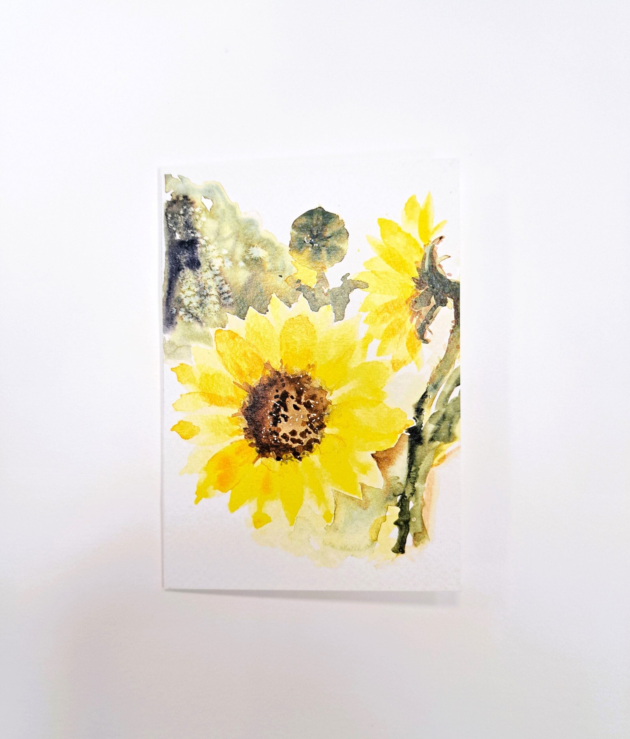 Acuarella - culori acrilice, accesorii papetarie, pensule, carioci si markere etc - Felicitare Floarea-soarelui din categoria Arts & Entertainment > Party & Celebration > Gift Giving > Greeting & Note Cards > Greeting Cards, excelent pentru proiecte artistice si craft, alegere inspirata pentru papetarie moderna