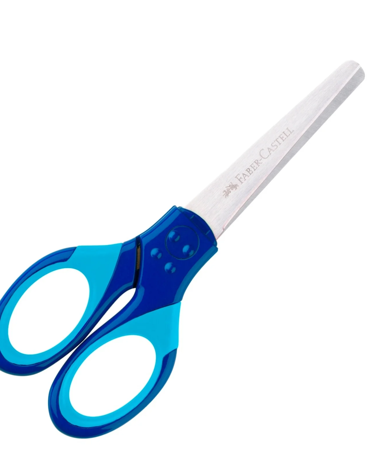 Foarfeca scolara cu protectie grip albastra Faber-Castell