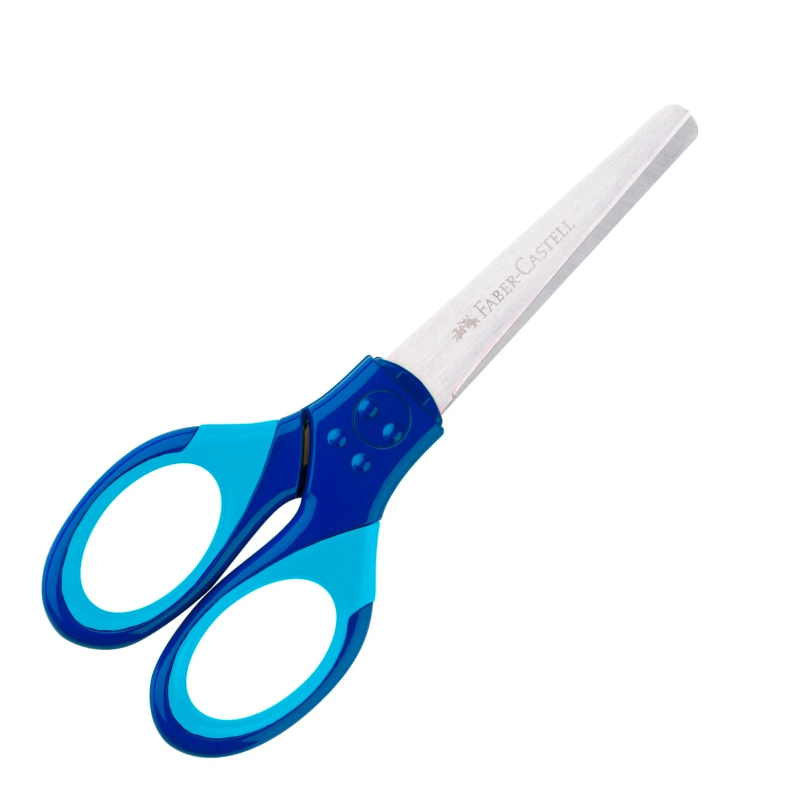Foarfeca scolara cu protectie grip albastra Faber-Castell
