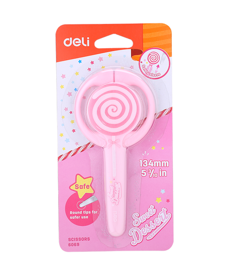Foarfeca scolara cu protectie Lollypop Deli
