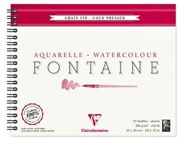 Bloc desen Fontaine Aquarelle