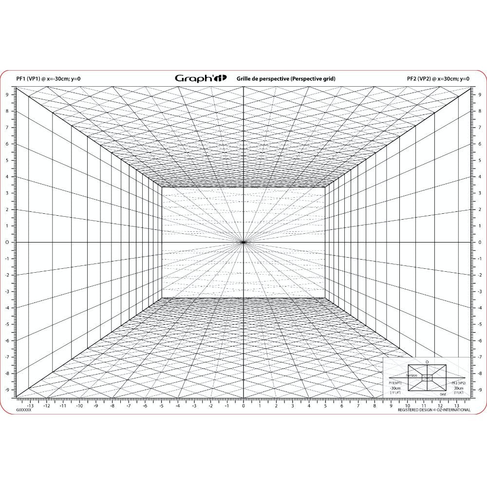 Acuarella - culori acrilice, accesorii papetarie, pensule, carioci si markere etc - Grila perspectiva pentru desen Tunel C din categoria Arts & Entertainment > Hobbies & Creative Arts > Arts & Crafts > Art & Crafting Tools > Craft Measuring & Marking Tools, excelent pentru proiecte artistice si craft, produs original disponibil din stoc