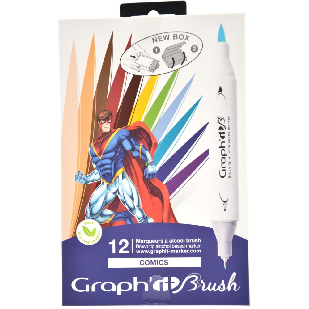 Set carioci Graphit brush marker 12