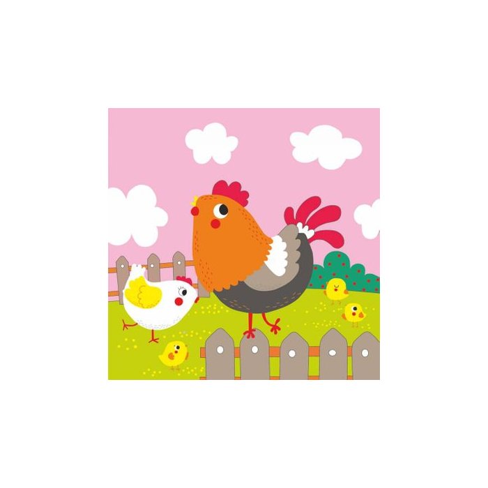 Acuarella - culori acrilice, accesorii papetarie, pensule, carioci si markere etc - Carton panzat predesenat Rosa Gallery "Funny chickens" din categoria Arts & Entertainment > Hobbies & Creative Arts > Arts & Crafts > Art & Crafting Materials > Art & Craft Paper > Drawing & Painting Paper, excelent pentru proiecte artistice si craft, produs original disponibil din stoc