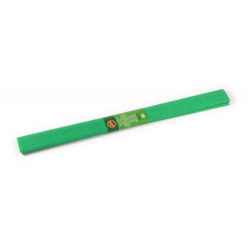 Hârtie creponată Koh-I-Noor verde K9755-18 – material decorativ ideal pentru proiecte DIY, flori din hârtie, ambalaje și decorațiuni handmade. Hârtie elastică, rezistentă și colorată uniform, perfectă pentru școală, artă și papetărie creativă. Hârtie creponată verde pentru craft și decor artistic.