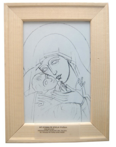 Kit icoana pe sticla - 30/42 cm - din categoria , excelent pentru proiecte artistice si craft, pret avantajos in magazin online