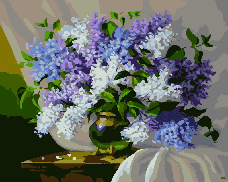 Pictura pe numere - Buchet de liliac
